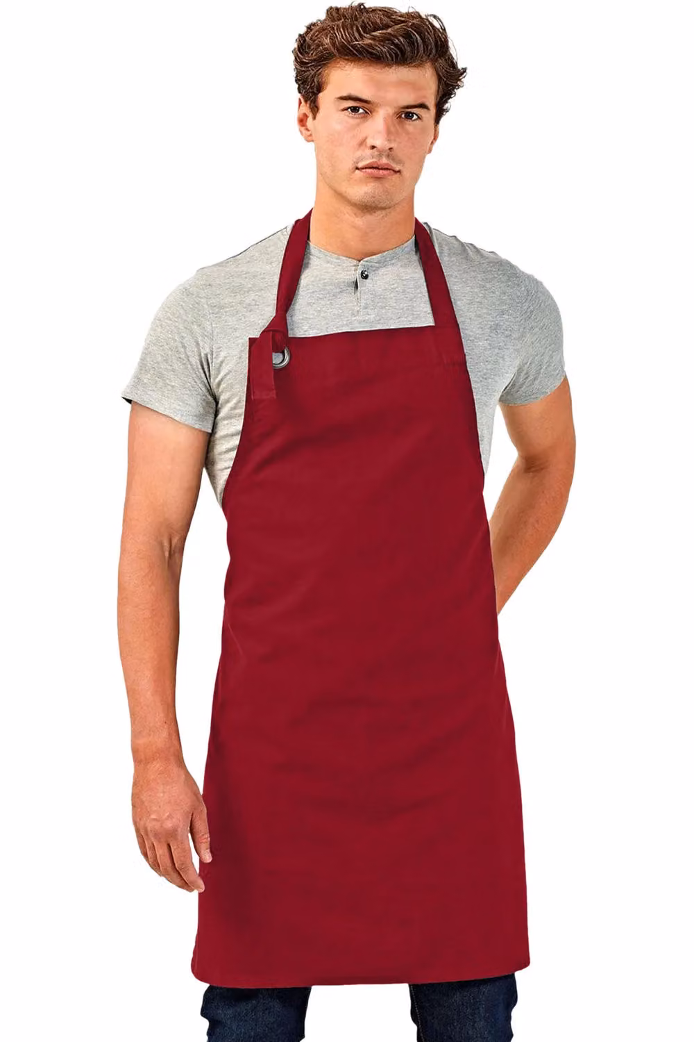 Premier Calibre Heavy Cotton Canvas Bib Apron, Pack of 2, Red – 2