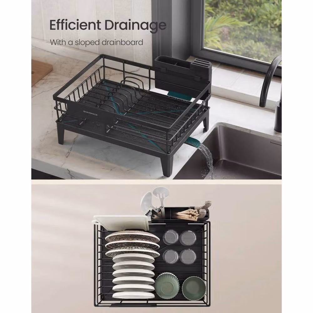 Kelvenix Black Dish Drainer Rack for Kitchen Counters – 4