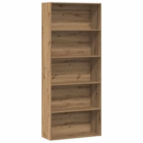 vidaXL Artisan Oak Book Cabinet in Brown, W: 80 cm, D: 30 cm, H: 189 cm – 1