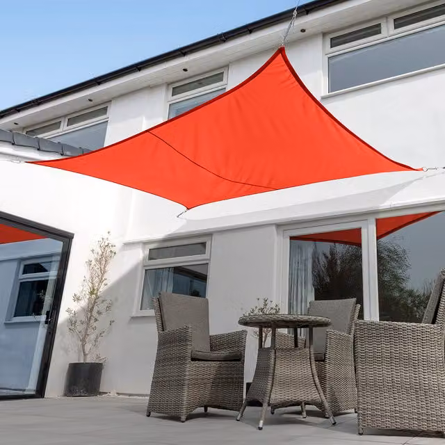 Kookaburra Red Rectangular Waterproof Sun Shade Sail with UPF 50, W: 400 cm, D: 300 cm