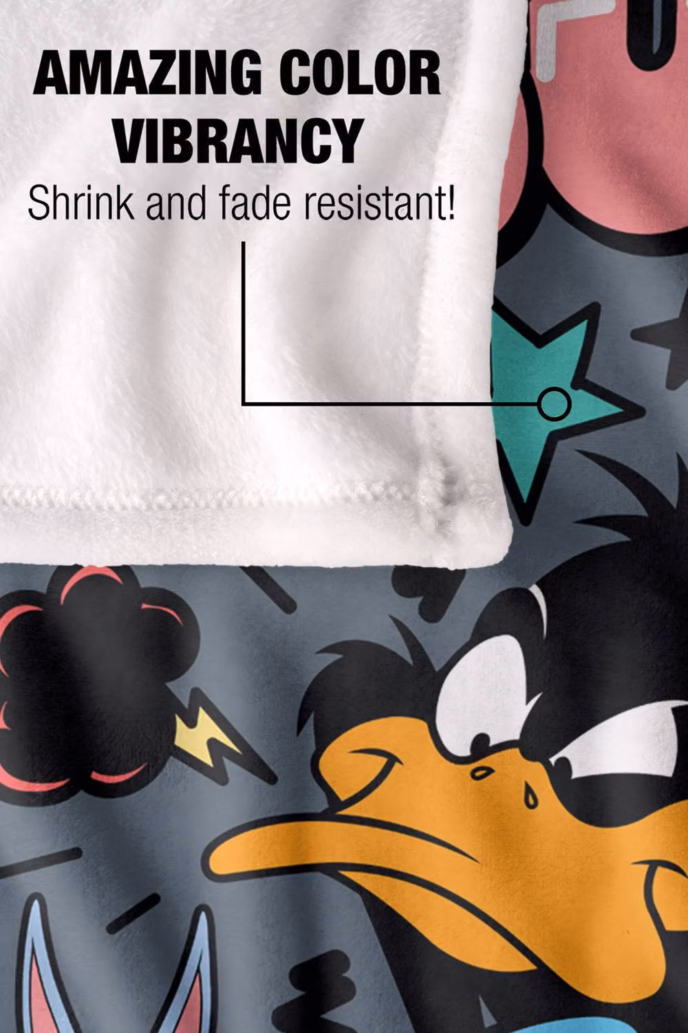 Warner Bros. Looney Tunes Daffy Duck Youre Despicable Super Soft Silky Touch Multicolour Polyester Throw for Adults, Extra Large – 5