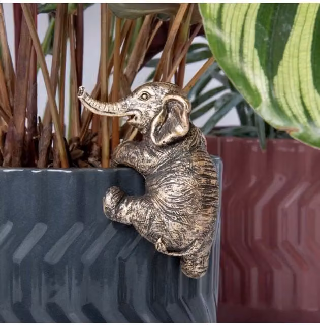 KDMD Plant Pot Pals Elephant 2 Pack in Bronze – 1
