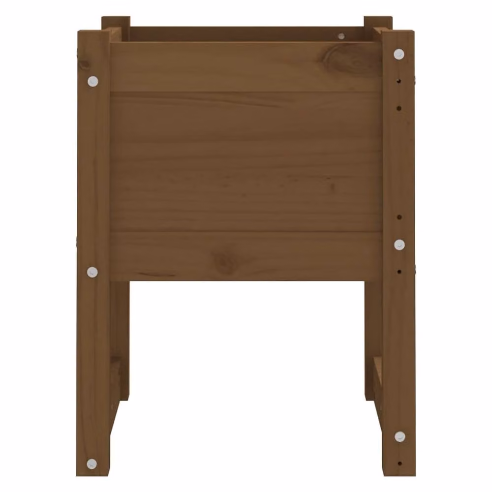 Berkfield Home Wood Planter Tub, Brown, W/D/H: 40 x 40 x 52.5 cm – 4