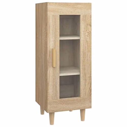 vidaXL Sonoma Oak Sideboard in Brown, W/D/H: 34.5 x 34.0 x 90.0 cm