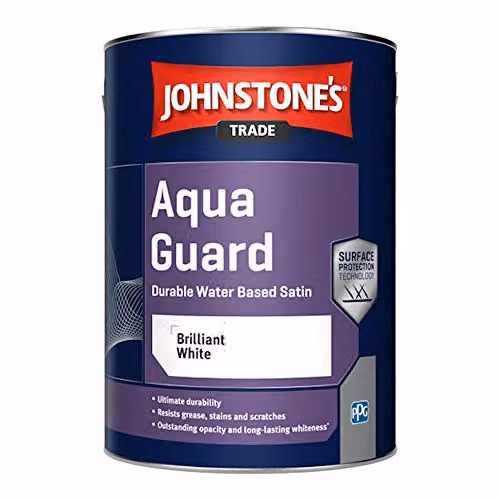 Johnstone's Trade Aqua Guard Water Based Satin Paint, White, 2.5 l