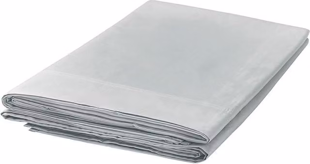 Bedeck of Belfast Fine Linens 1951 Luxury 300 Thread Count Egyptian Cotton Percale Flat Sheet, Silver, W: 180 cm, D: 200 cm