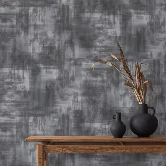 Erismann Grey Industrial Abstract Vinyl Wallpaper Roll