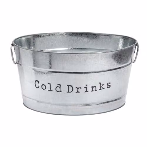 Harbour Housewares Silver Metal Drinks Cooler Bucket – 1