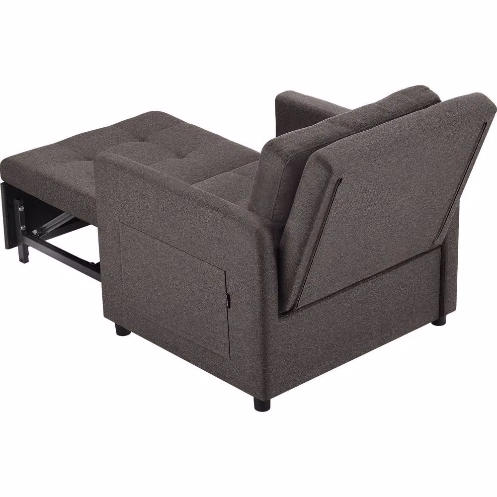 tectake Toyama 3-in-1 Recliner Sleeper Chair in Dark Grey – 3