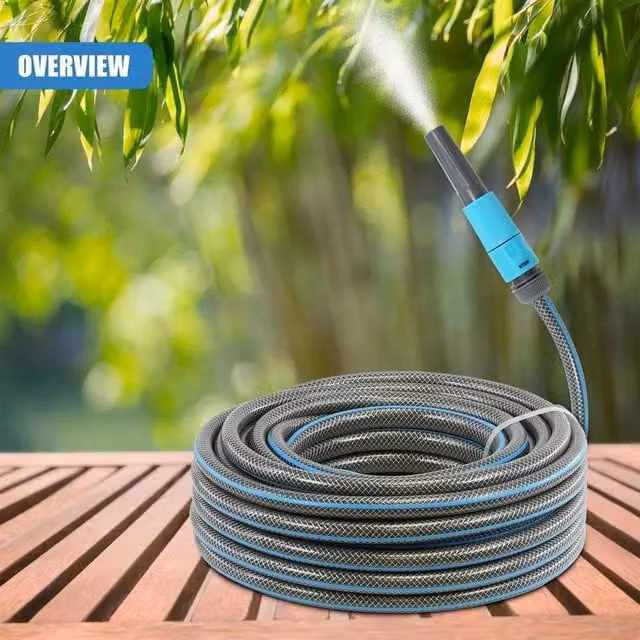 EONLION Grey Hose Set with 20m Pipe and Water Spray Nozzle – 1