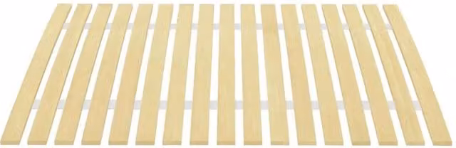 Berkfield Home Slatted Bed Base with 17 Cambered Sprung Wood Slats, W/D/H: 90 x 200 cm, Beige