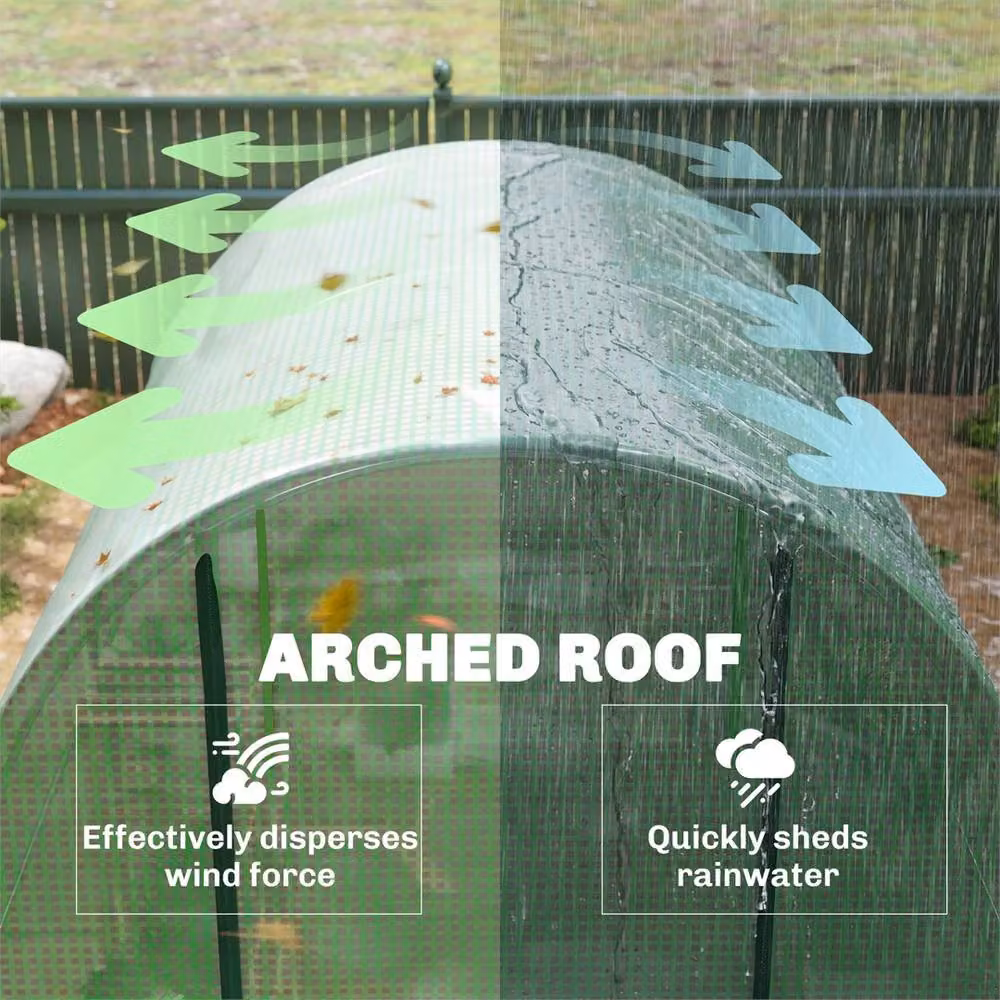 Nordara Green Steel Frame Walk-In Polytunnel Greenhouse for Vegetable and Ornamental Gardens – 2