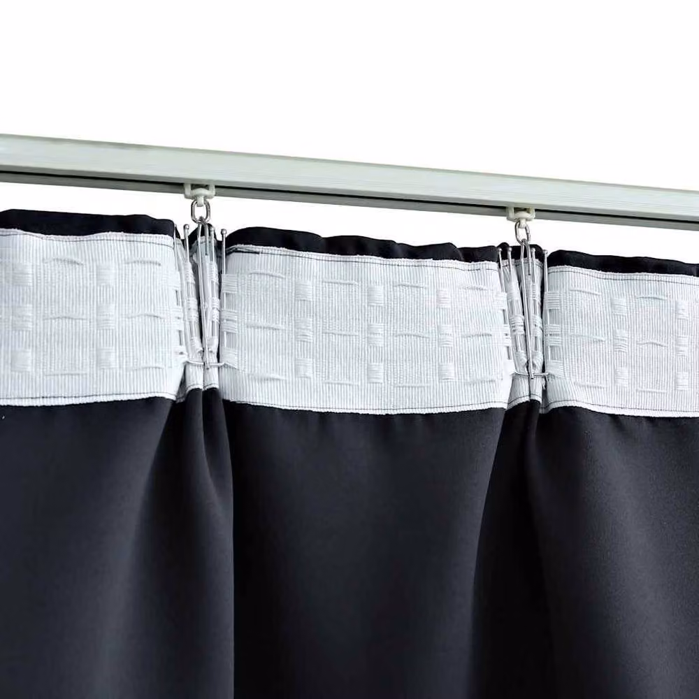 Berkfield Home Blackout Curtain with Hooks in Anthracite Grey, W: 290 cm, H: 245 cm – 3