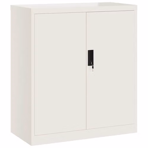 vidaXL Metal File Cabinet in White, W/D/H: 79 x 40 x 90 cm