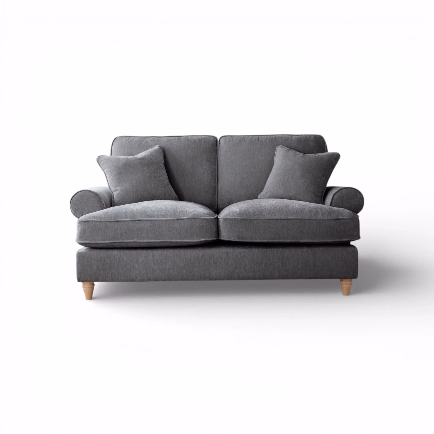 The Great Sofa Company Ezra 2 Seater Textured Velvet Sofa in Grey – 2