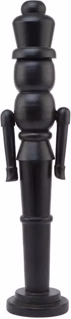 Hill Interiors Black Wooden Nutcracker Christmas Ornament – 1