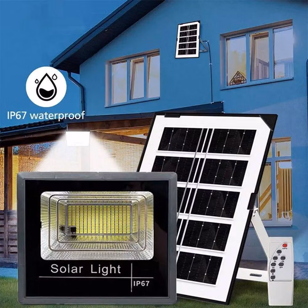 NESTLUNE 500W 170LED Solar Street Floodlight with Remote Control in Black – 3