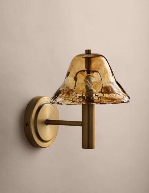 M&S Brown Glass Wavy Wall Light
