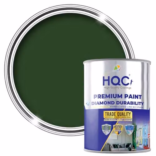 HQC Paints Water Based Mould Resistant Kitchen and Bathroom Paint, Green, 1L