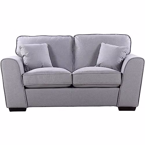 Artemis Home Chelsea 2 Seat Modern Fabric Sofa in Silver Grey, Width: 164 cm, Depth: 93 cm, Height: 90 cm