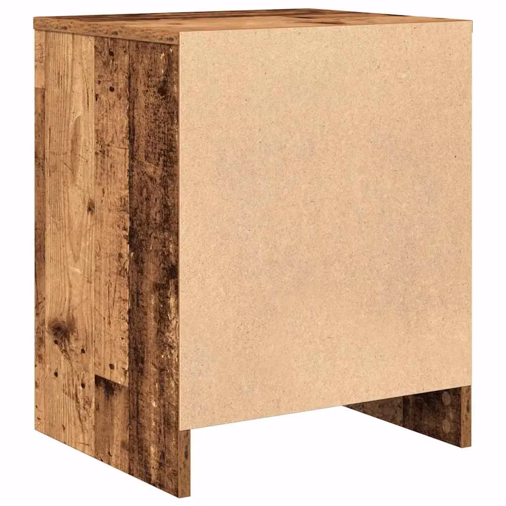 Berkfield Home Set of 2 Rustic Old Wood Bedside Cabinets with Drawer, Brown, W: 40 cm, D: 34 cm, H: 50 cm – 5