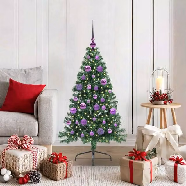 Berkfield Home Pre-lit Artificial Christmas Tree in Green, Height: 120 cm