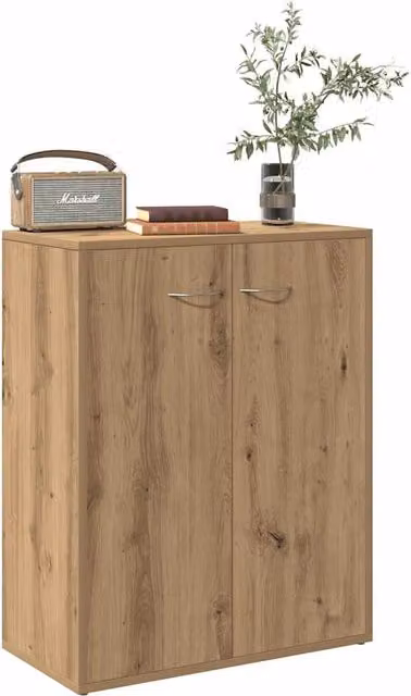 Berkfield Home Artisan Oak Sideboard in Brown, W/D/H: 60 x 30 x 75 cm – 1
