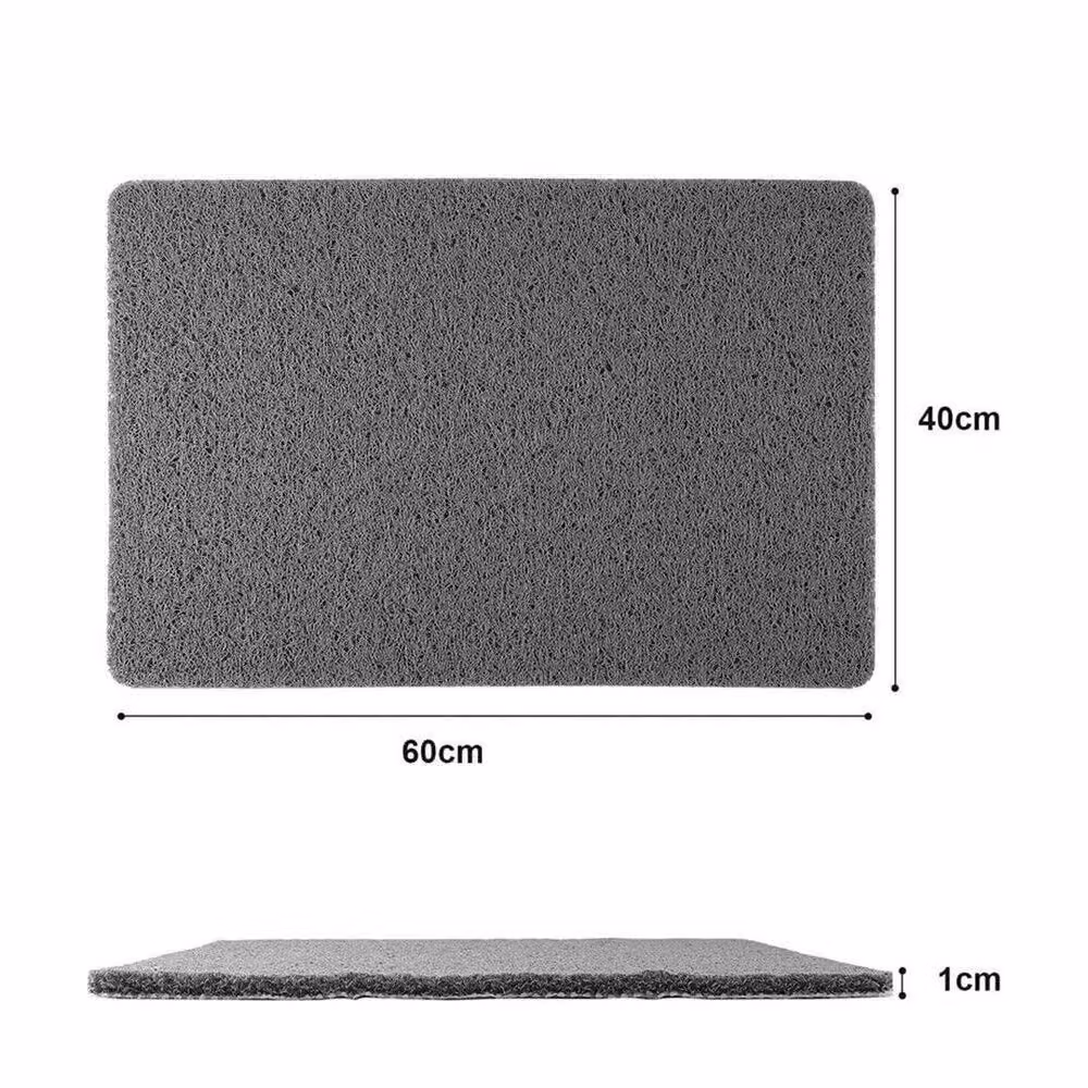FORGEVIO Non-Slip and Anti-Mould PVC Bath Mat, Grey, W: 40 cm, D: 60 cm – 2