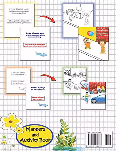 Majosta My First Bilingual Book English-Italian Manners Time: A Kids Guide to Manners and Kindness Activities in Multicolour – 2