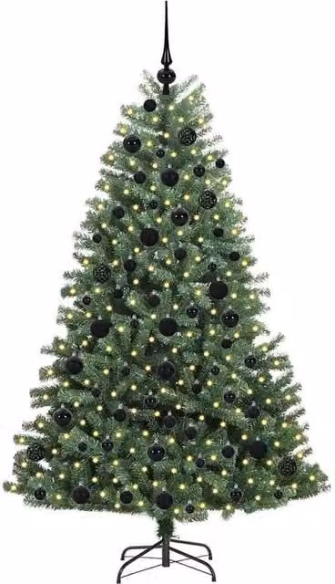 Berkfield Home Realistic Artificial Hinged Christmas Tree, Green, Height: 180 cm – 1