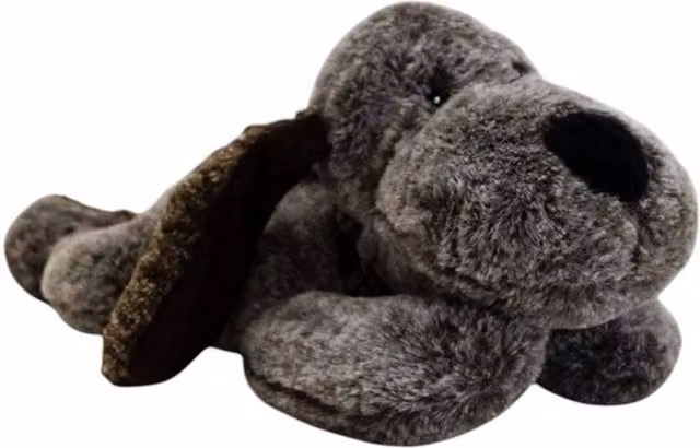 Four Candle Sleeping Dog Doorstop in Brown, W/D/H: 35 x 20 x 14 cm