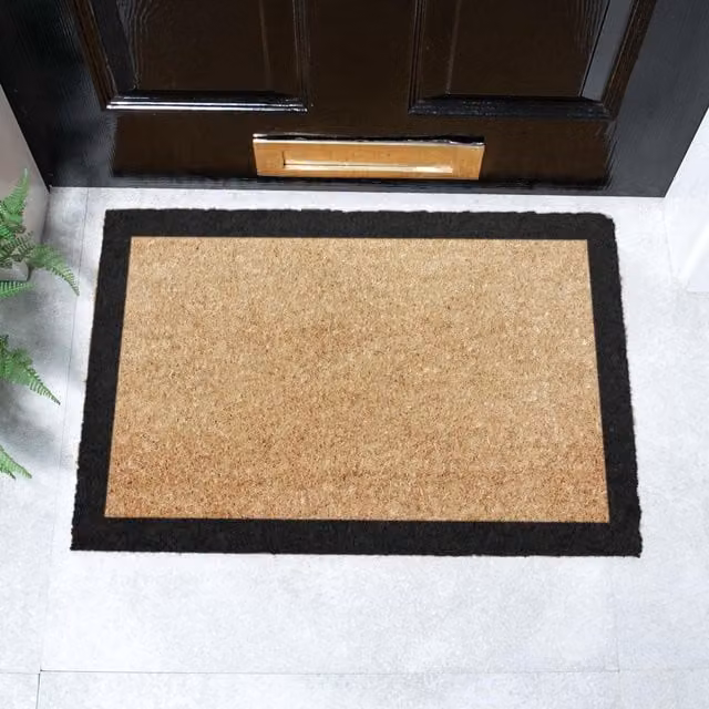 Artsy Mats Trendy Framed Border Doormat in Black, W/D: 60 x 40 cm