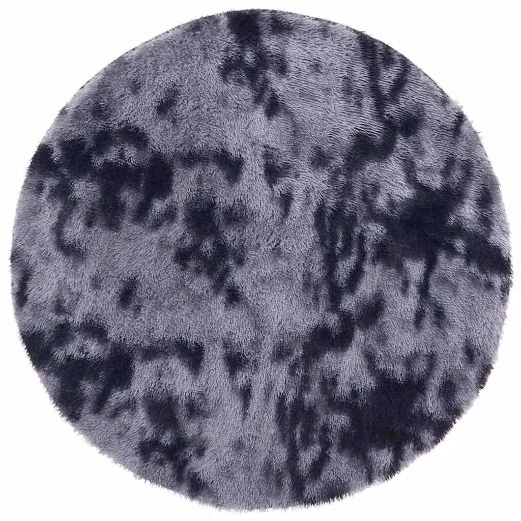 Berkfield Home NAVARRA Shaggy High Pile Rug, Dark Grey, W/D: 120 x 120 cm – 2
