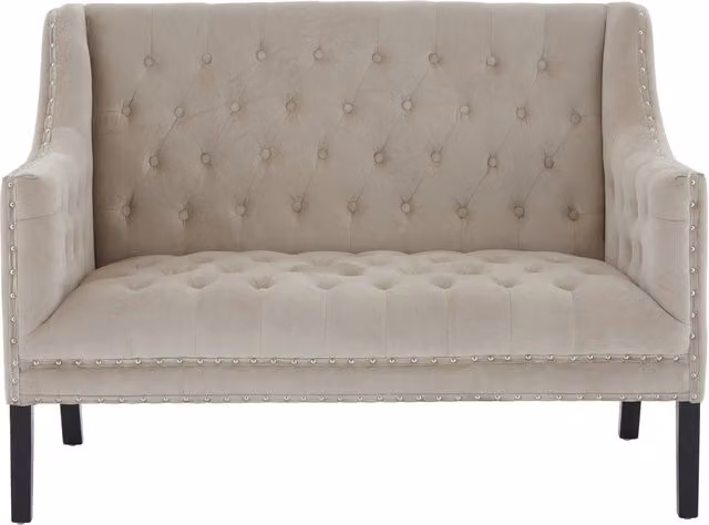 Interiors by Premier Regent Park 2 Seat Camel Velvet Upholstered Sofa
