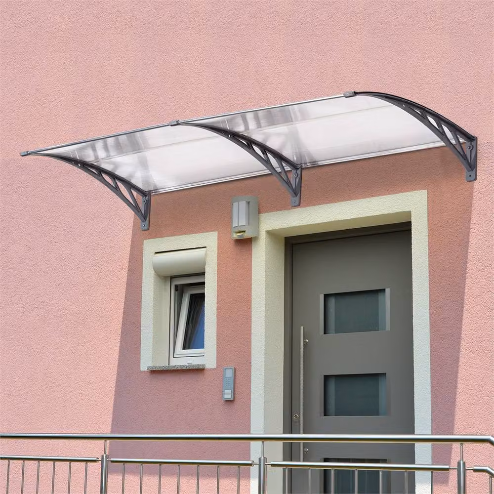 EONLION Transparent Polycarbonate Clear Door Canopy Awning, Width: 100 cm – 2