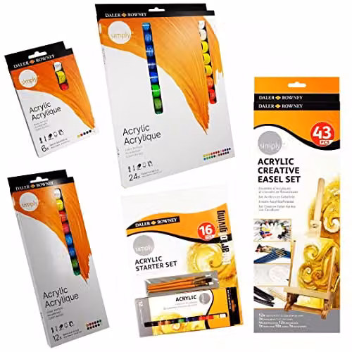 Daler-Rowney Simply Acrylic Creative Easel Set in Multicolour – 3