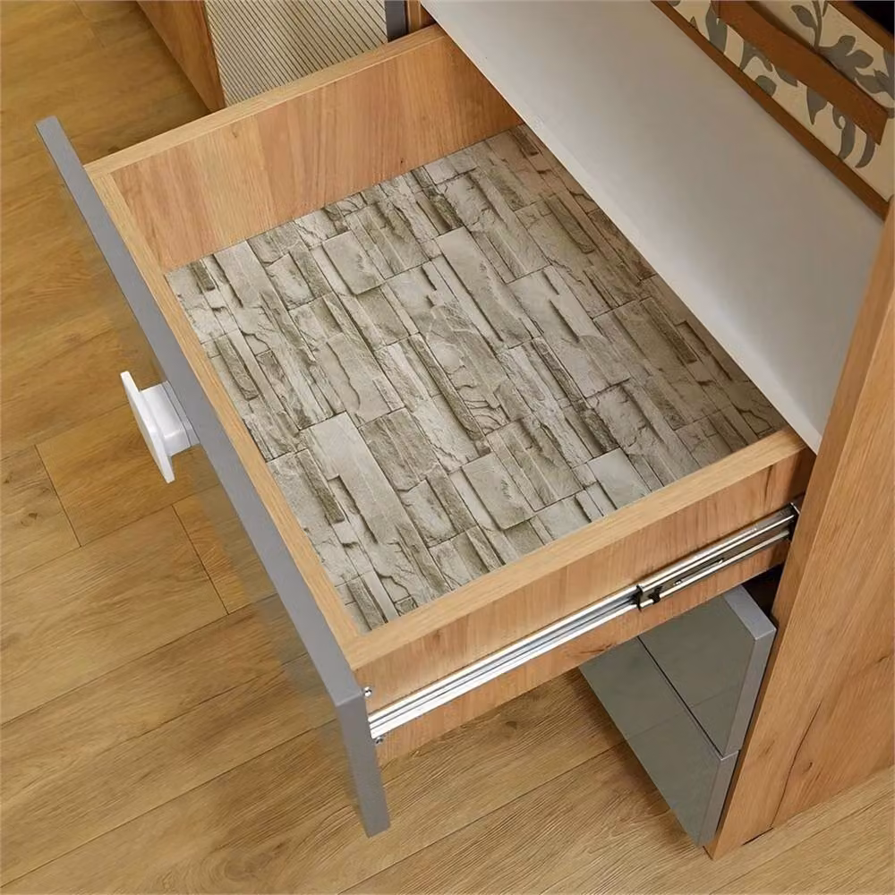 PAWNORA 3M Self-Adhesive Grey Stone Look Vinyl PVC Wall Covering – 2