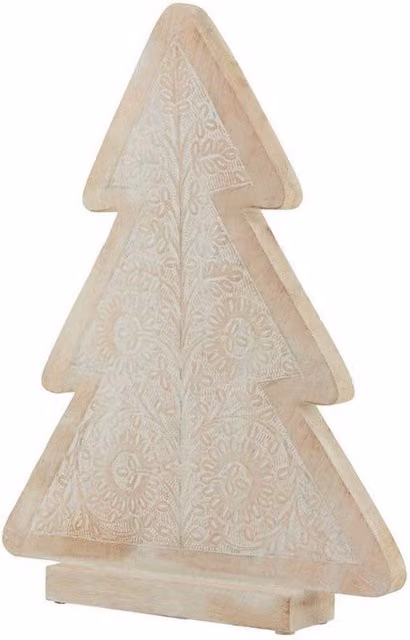 Lemon Pavilion White Wash Collection Large Pattern Decorative Tree in Brown and White, W: 32 cm, H: 43 cm