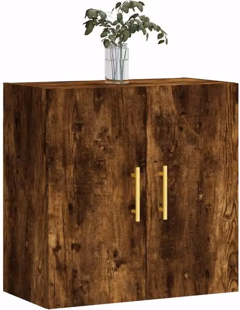 Berkfield Home Smoked Oak Wall Cabinet in Brown, W/D/H: 60 x 31 x 60 cm – 1