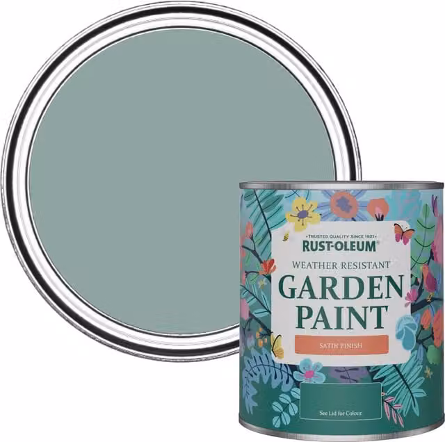 Rust-Oleum Water-Based Garden Paint in Satin Finish, Blue, 0.75 l