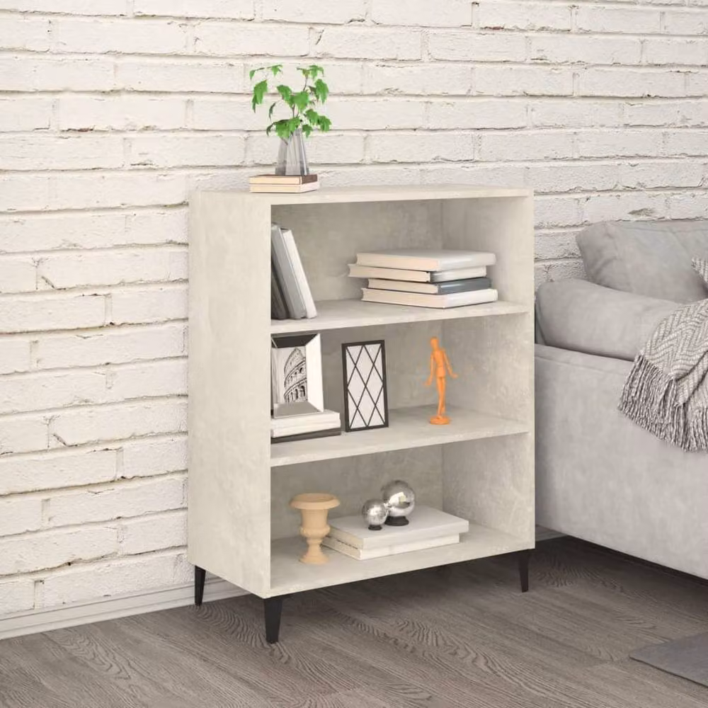 Berkfield Home Sideboard in Concrete Grey, W/D/H: 69.5 x 32.5 x 90 cm – 2