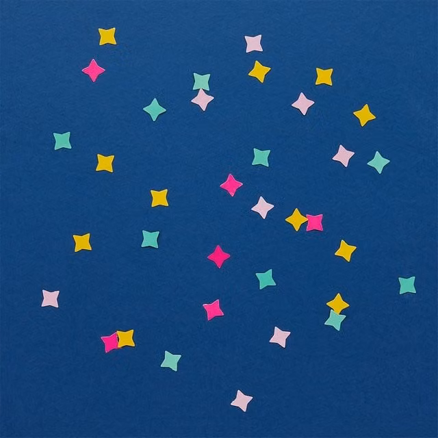 Club Green Star Confetti Table Scatter, Green and Multicolour, 10g