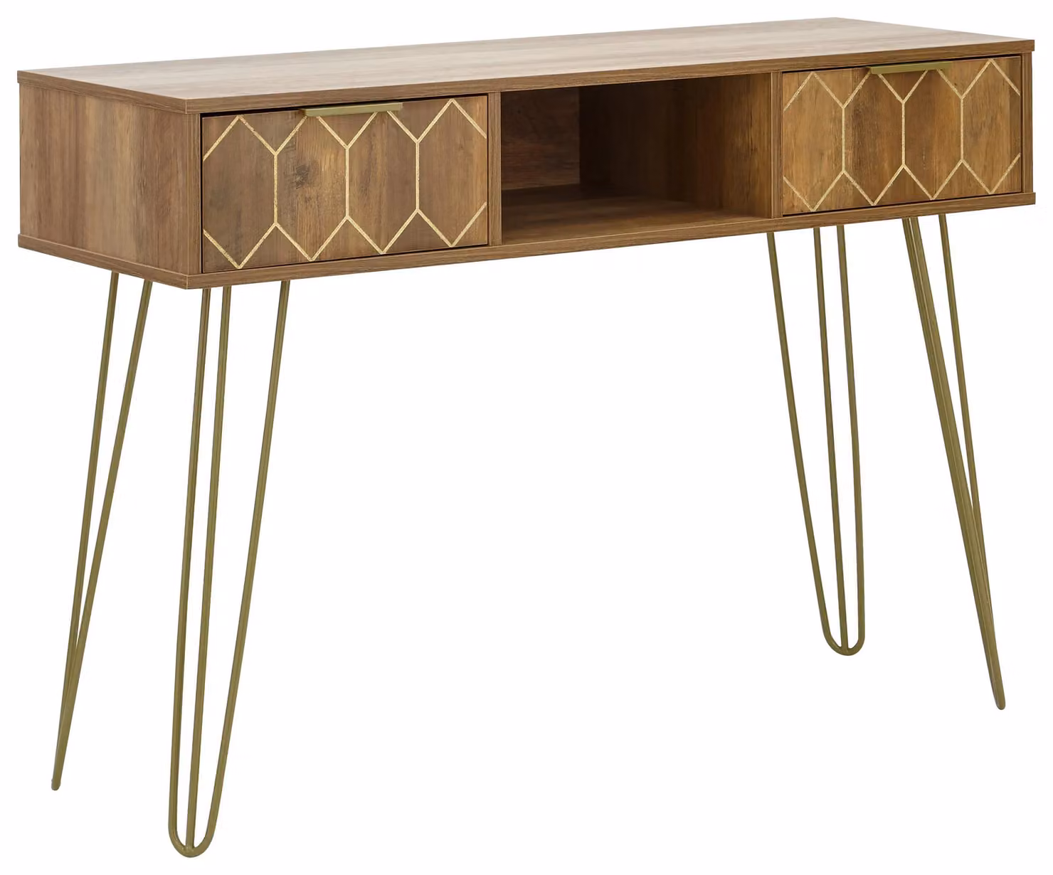 GFW Orleans 2 Drawer Console Table in Brown – 2