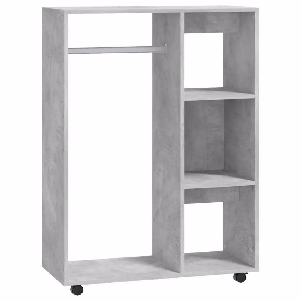 Berkfield Home Wardrobe in Concrete Grey, W/D/H: 80 x 40 x 110 cm – 2