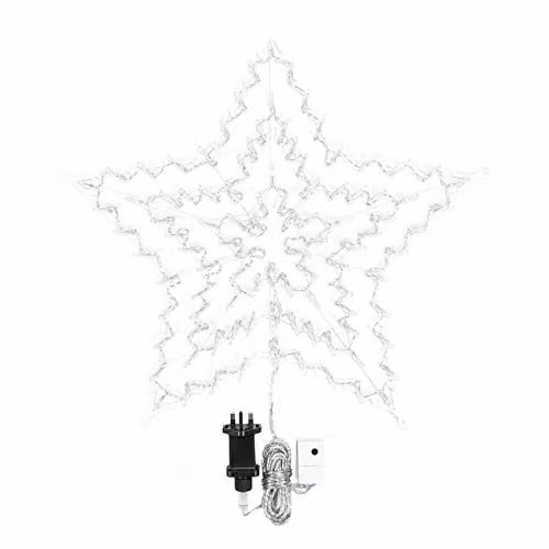 Festive Productions White Geometric Hanging Star Christmas Decoration with 100 LEDs, Height: 55.5 cm – 4