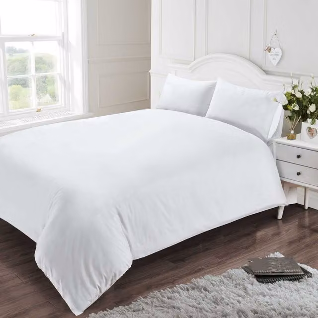 Rapport Home 400 Thread Count White Cotton Quilt Cover