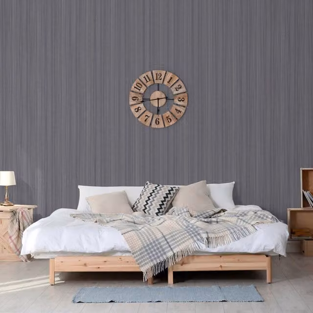 SK Filson Plain Blue Textile Wallpaper Roll