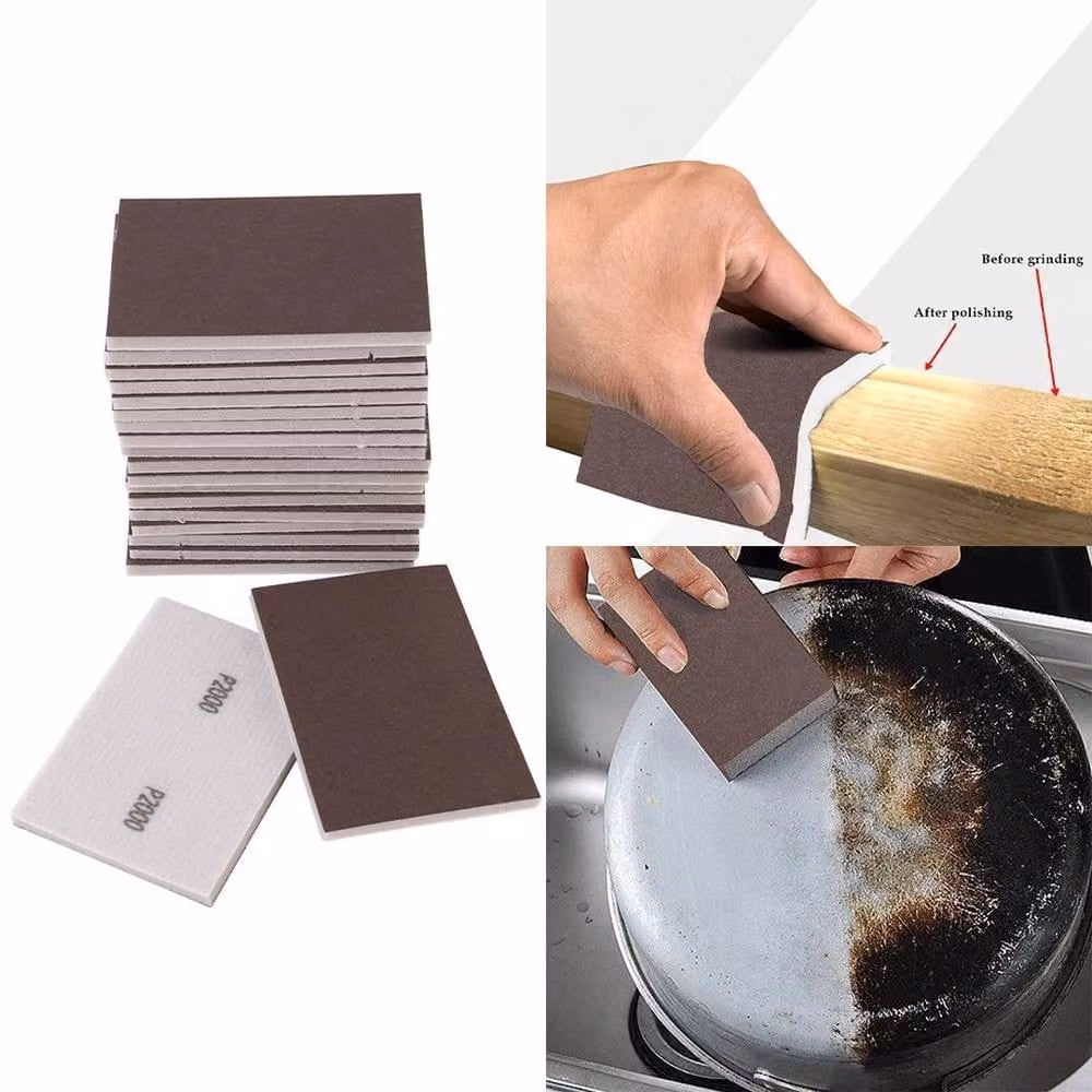 NESTLUNE 25 Pack Brown Wet and Dry Sanding Sponge Foam Sandpaper Blocks – 3