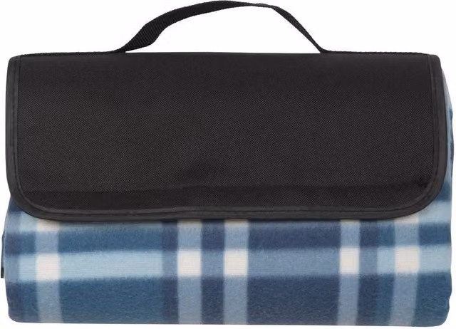 Mountain Warehouse Checked Fleece Picnic Mat in Blue, W/D: 140 x 120 cm