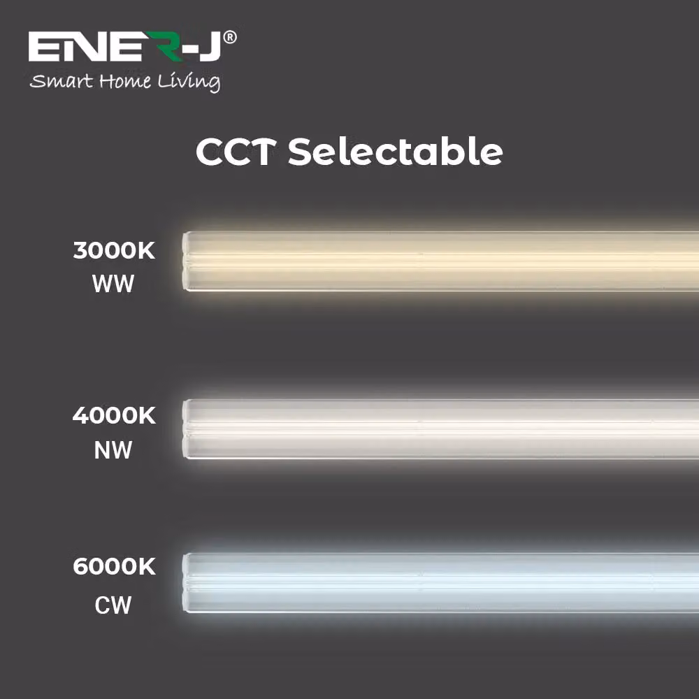 ENER-J White LED Linkable Trunking Linear Bar Lights, 40W, 1.2m, CCT Selectable – 4
